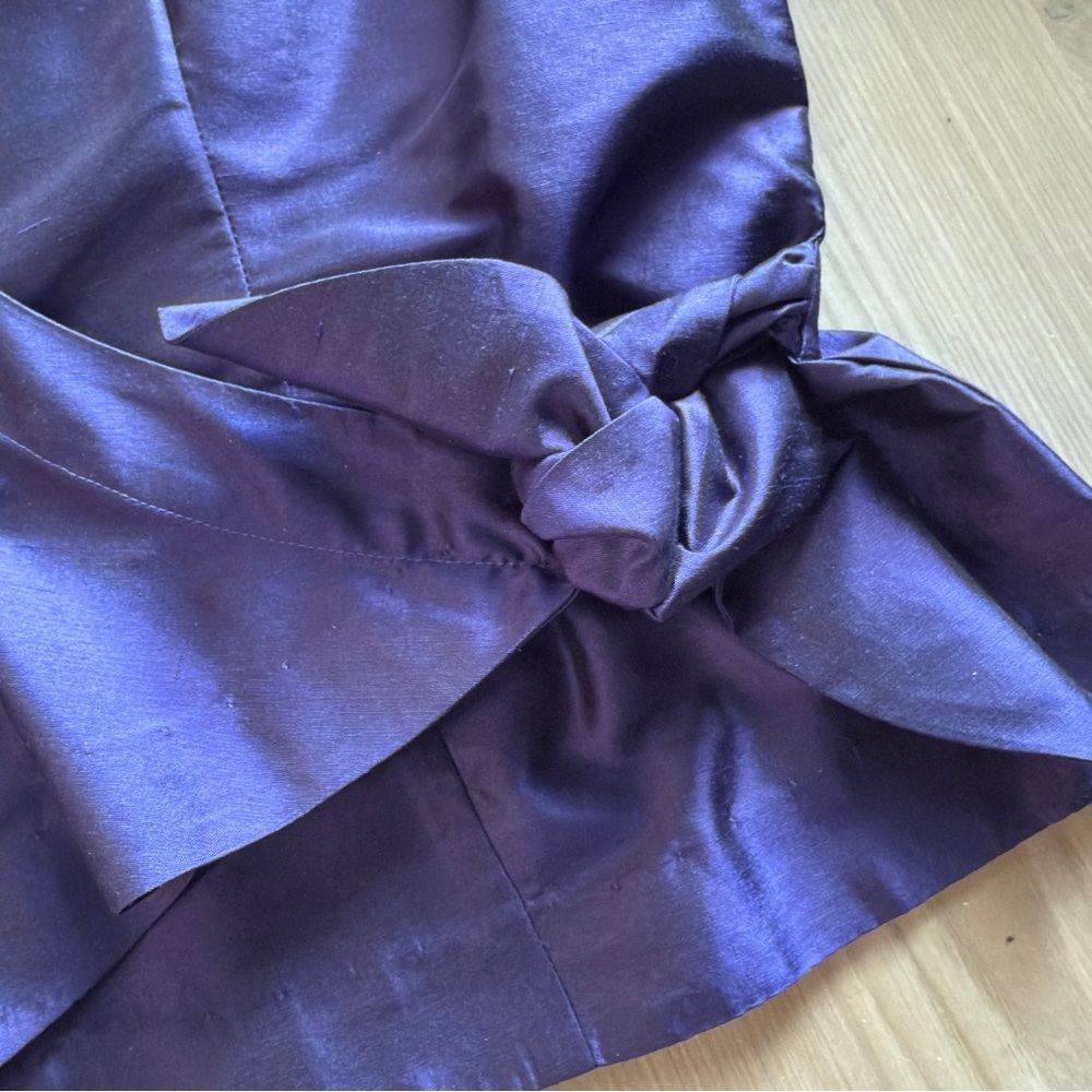 Allison Taylor Deep Purple Silk Blouse - Picture 6 of 7